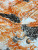 Polyester Spandex Abstract Paisley Print w/ Silver Circle Trans fabric