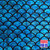 FH-20-V TURQUOISE mermaid holographic reflective 4-way stretch fabric