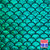 FH-20-W GREEN mermaid holographic reflective 4-way stretch fabric