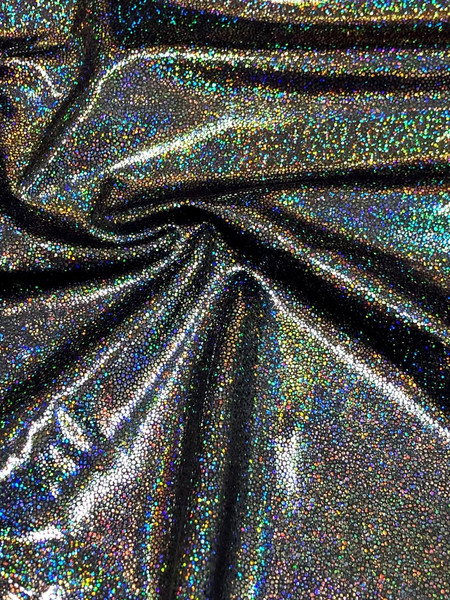 Holographic Shiny Pebble Foil on Heavy Stretch Nylon Spandex 4 ways Stretch Fabric