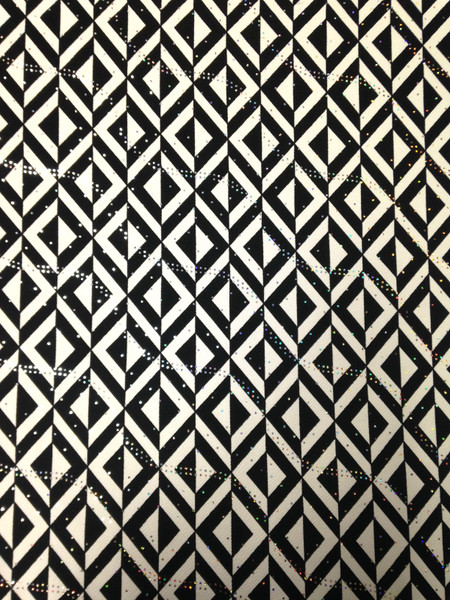 Polyester Spandex 2 ways Stretch Textured Fukuro W/1mm Hologram Trans
