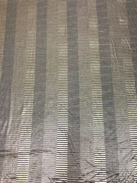 Textured 4x4 Ribbed with Gold Foil Stripes Design Fabric