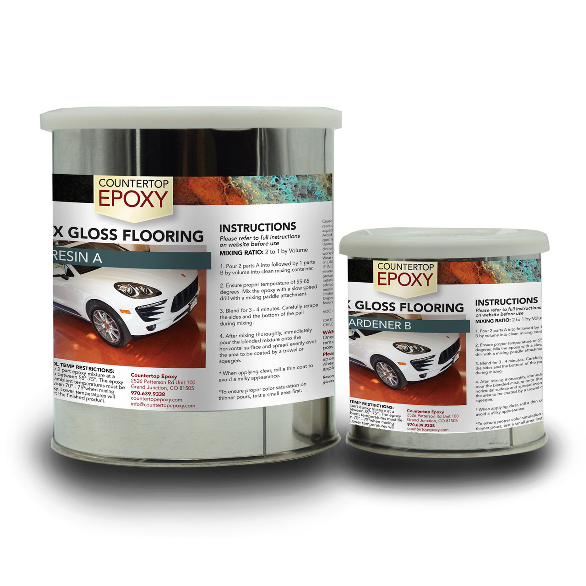 TotalBoat DIY Epoxy Italian White Marble Effect Countertop Project Kit Includes Resin, Pigments & Tools Make Faux Marble Kitchen Countertops, Bathroom