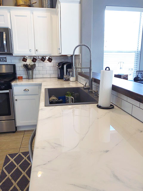 How to DIY an Epoxy Countertop to Look Like Marble