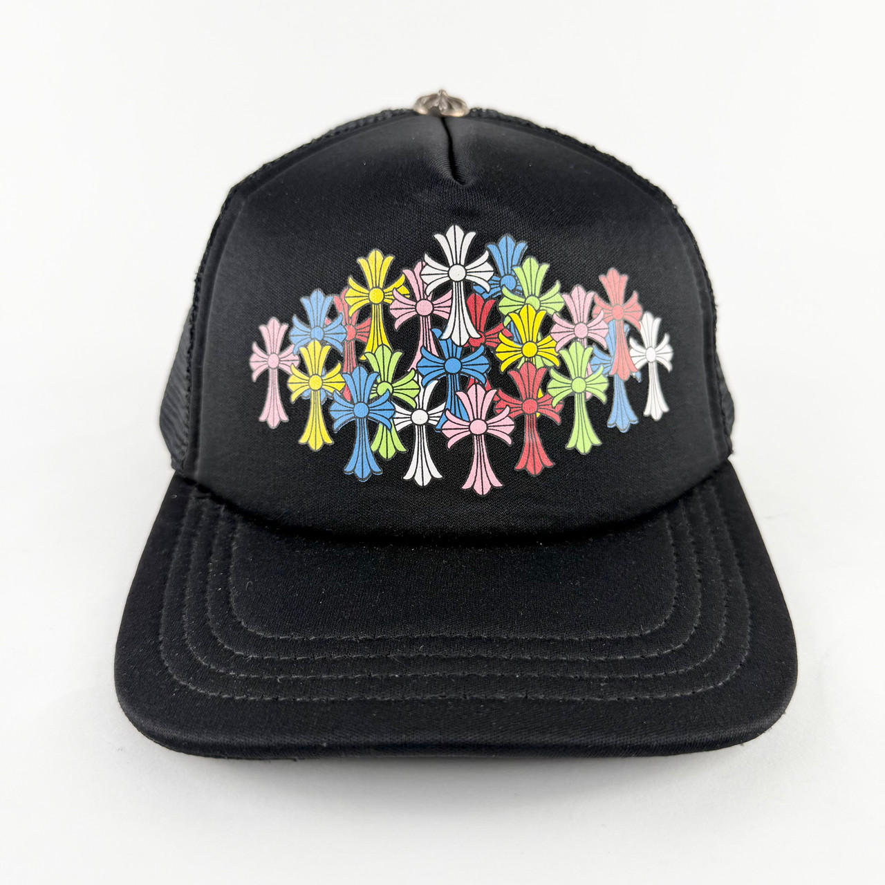 Chrome Hearts Multi-Color Cross Trucker Cap Black - Truest