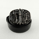 Chrome Hearts Cemetery Multi Cross Rhodium Belt