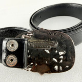 Chrome Hearts Cemetery Multi Cross Rhodium Belt