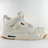 Air Jordan 4 Retro Levi's 'White' (Blank Tag)