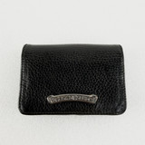 Chrome Hearts Leather Cross Bi-Fold Wallet Black