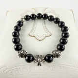 Chrome Hearts Onyx Bead Bracelet