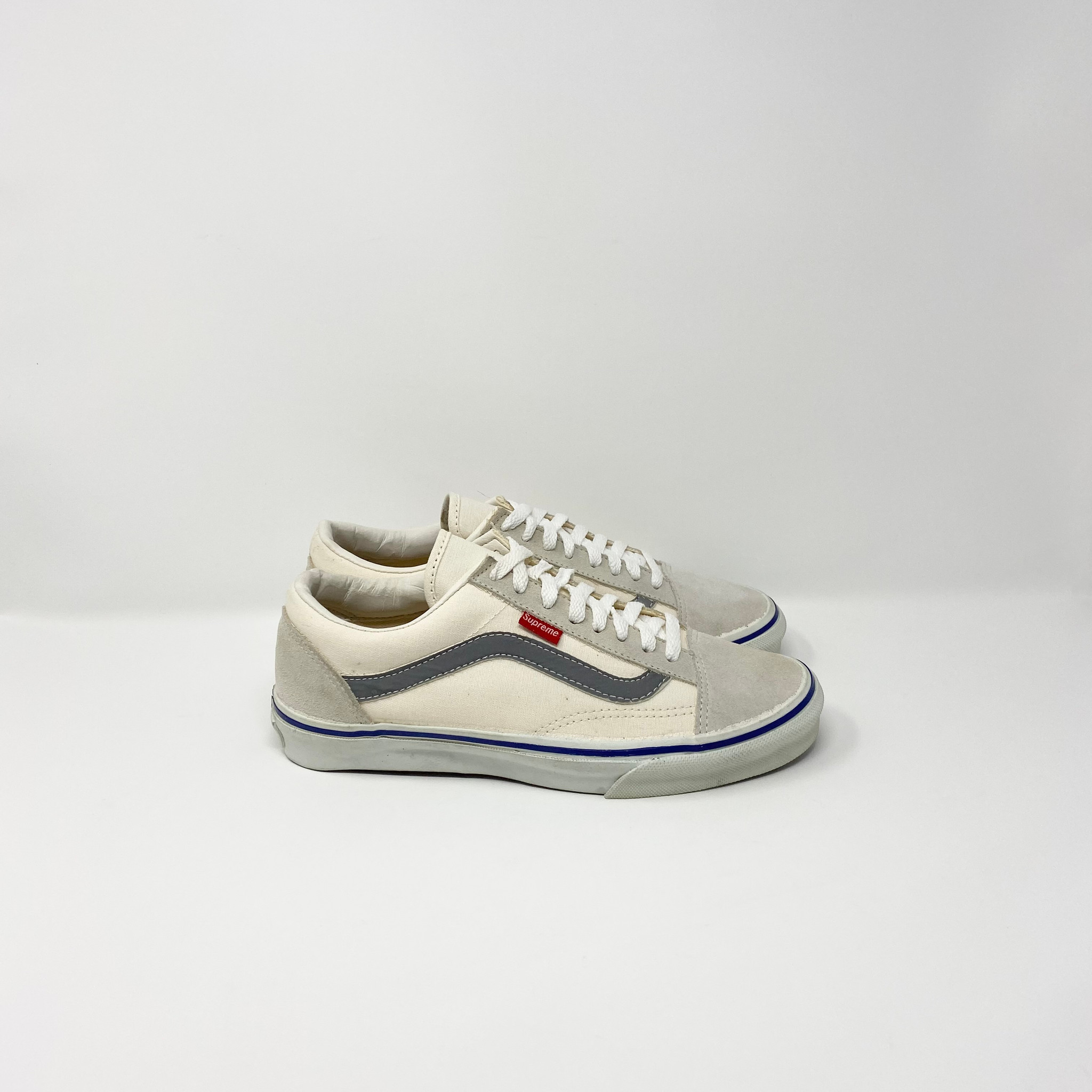 supreme vans old school grid white us9-