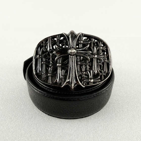 Chrome Hearts Cemetery Multi Cross Rhodium Belt