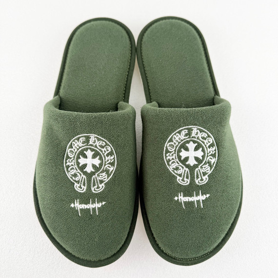 Chrome Hearts Honolulu Horseshoe Slippers 'Green'