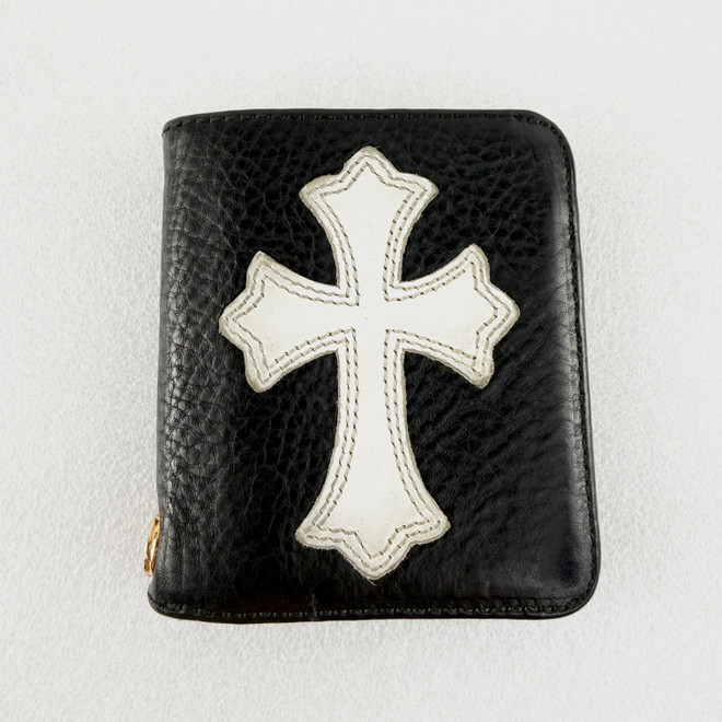 Chrome Hearts Dr. Digiacomo Leather Cross Bi-Fold