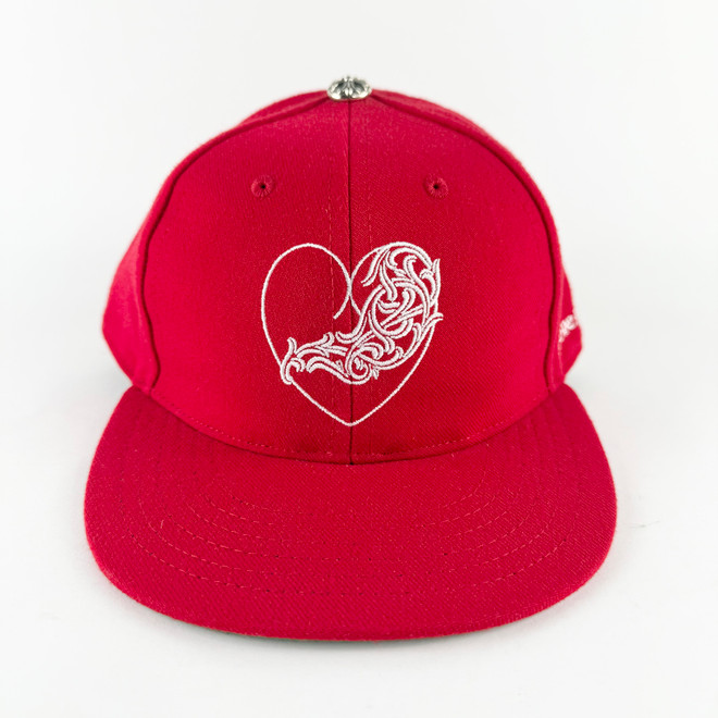 Chrome Hearts Hearts 'Love You' Fitted Cap Red