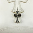 Chrome Hearts Tiny Cross Silver Pendant (Diamonds)