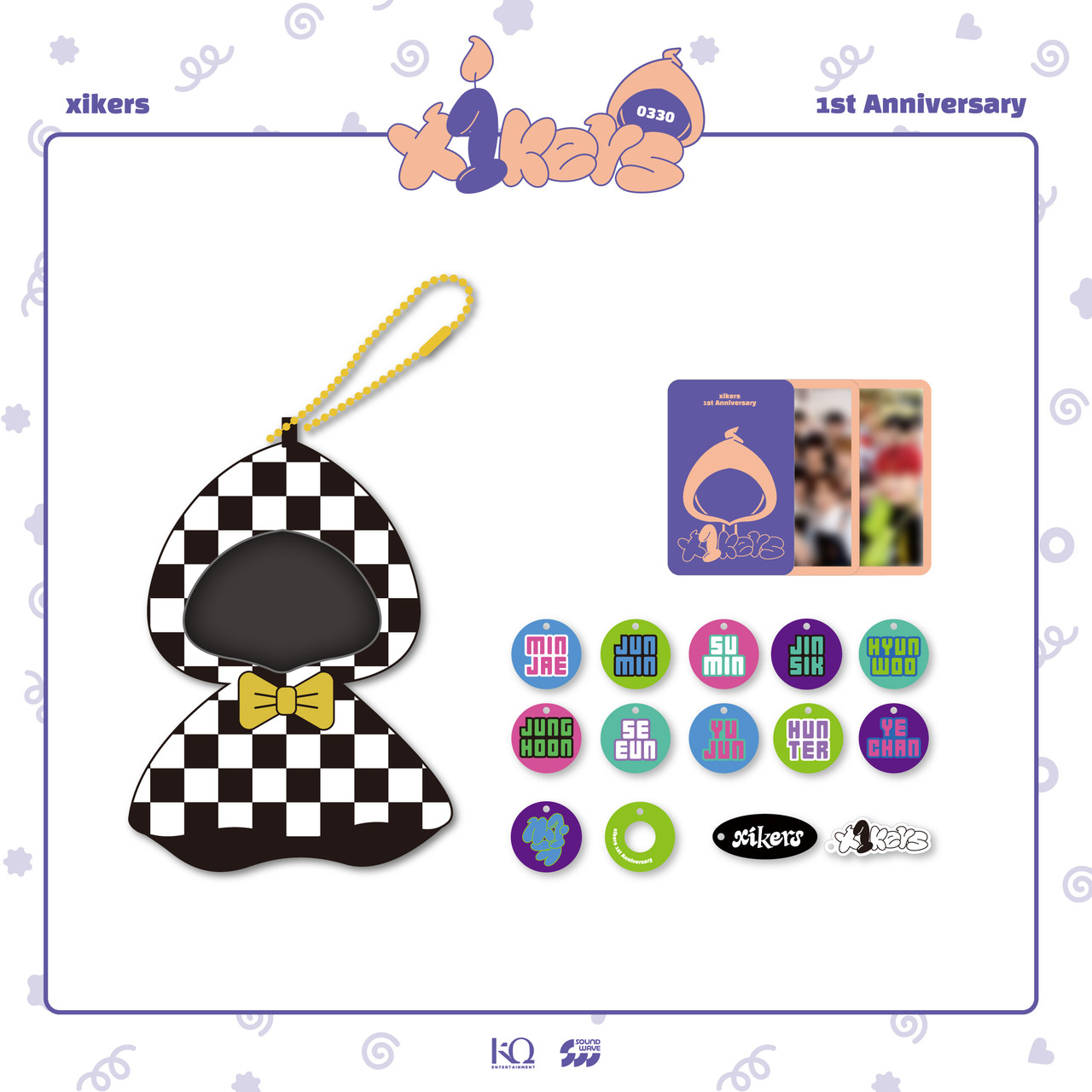 xikers - 1st Anniversary 'x1kers' OFFICIAL MERCH - sunnykers KEYRING