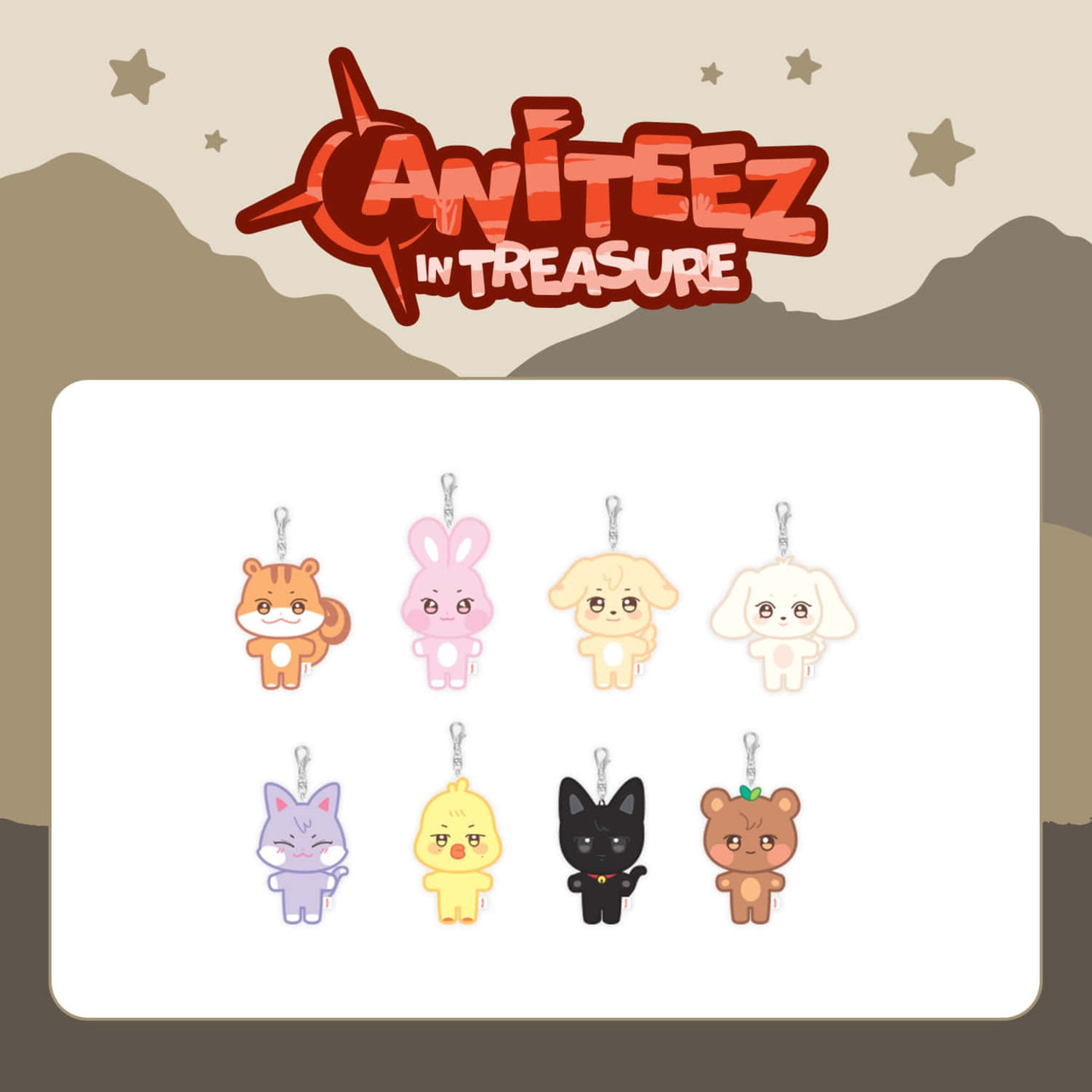 ATEEZ - [ANITEEZ IN TREASURE] MD : PLUSH KEYRING (JJOONGrami