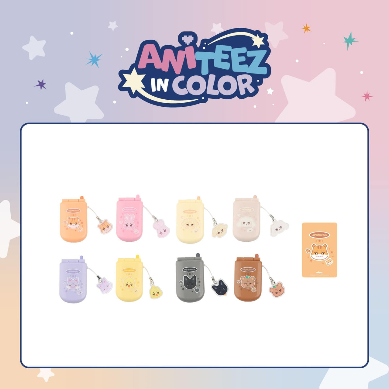 ATEEZ - 'ANITEEZ IN COLOR' MD : MINIATURE PHONE SET (TYUdeongi) - interAsia