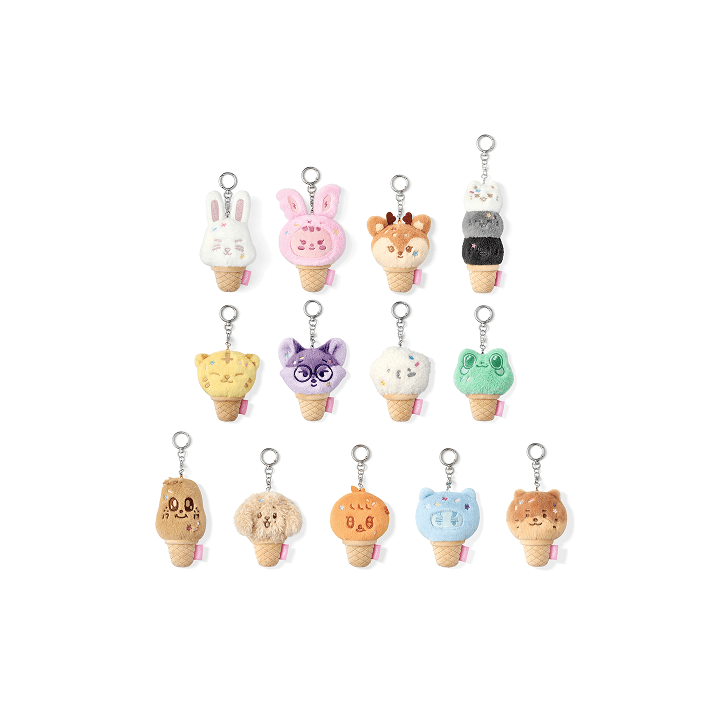 SEVENTEEN - ICE CREAM WITH 'MINITEEN' Face Keyring (JJONGTORAM