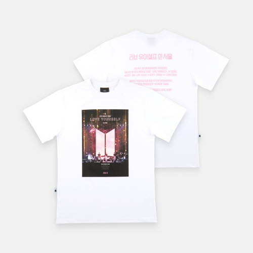 ソウル限定 BTS Love Yourself in Soul上映映画Tシャツ BTS - [Love Yourself In Seoul] T-SHIRT (WHITE_PT) - interAsia