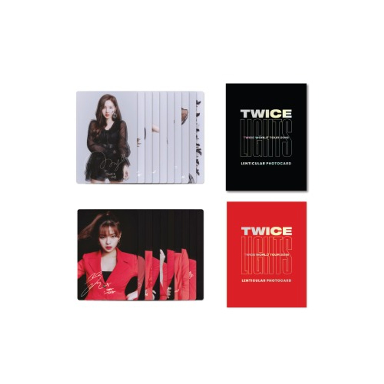 TWICE - LENTICULAR PHOTO CARD [TWICELIGHTS] (A:Black / B:Red version)