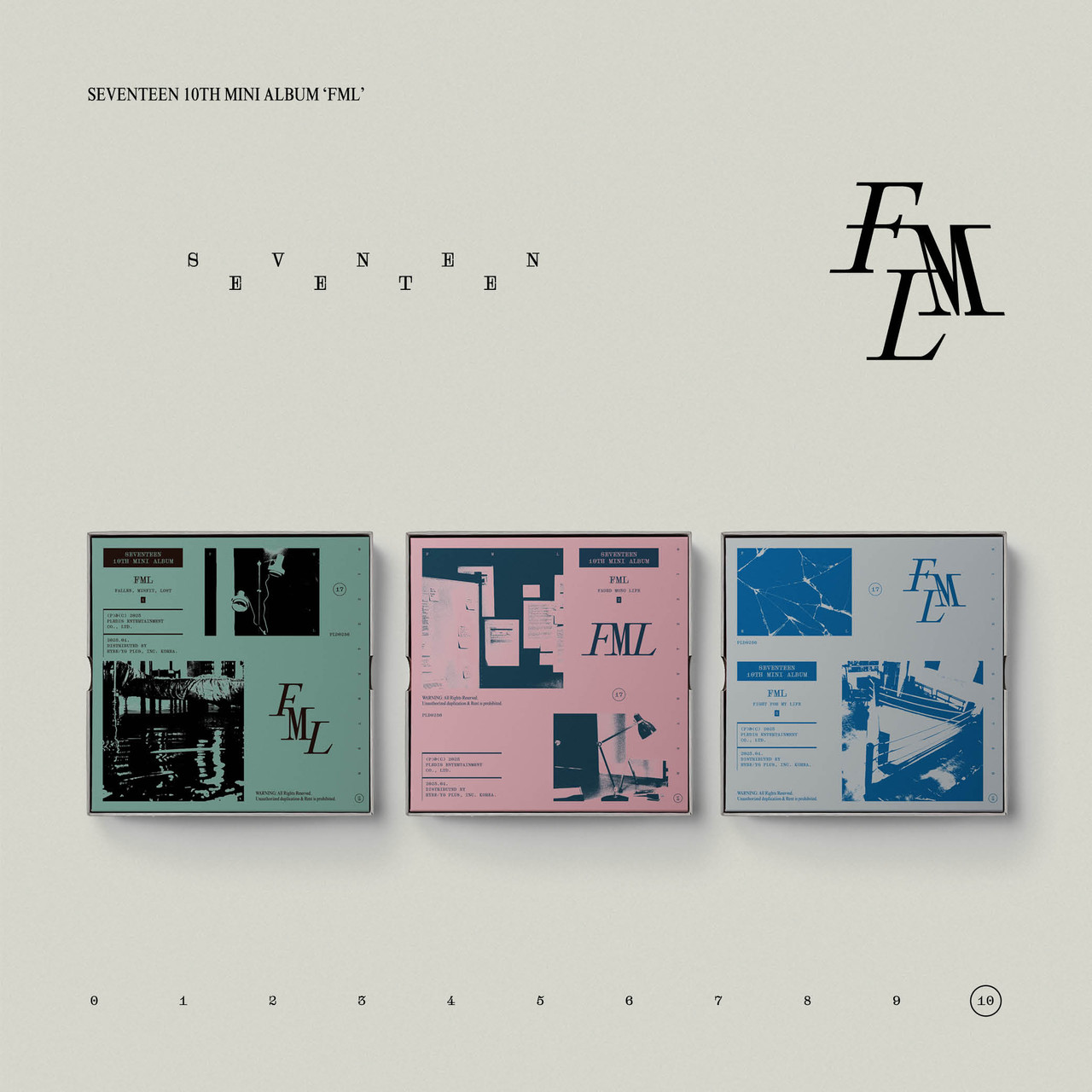 Weverse]SEVENTEEN - 10th Mini Album [FML] SET + Gift(WS) - interAsia