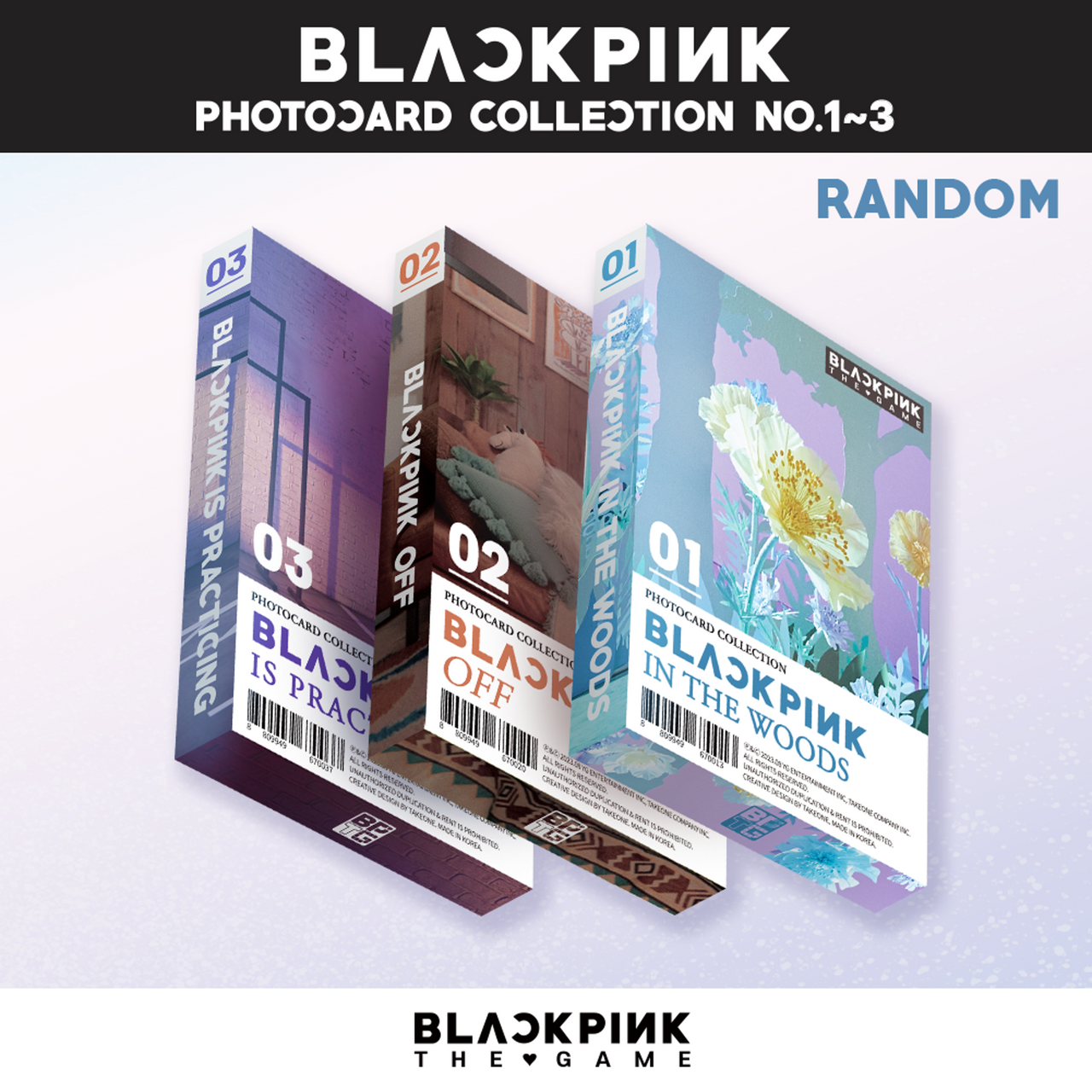 YG BLACKPINK THE GAME PHOTOCARD COLLECTION No1~3 RANDOM