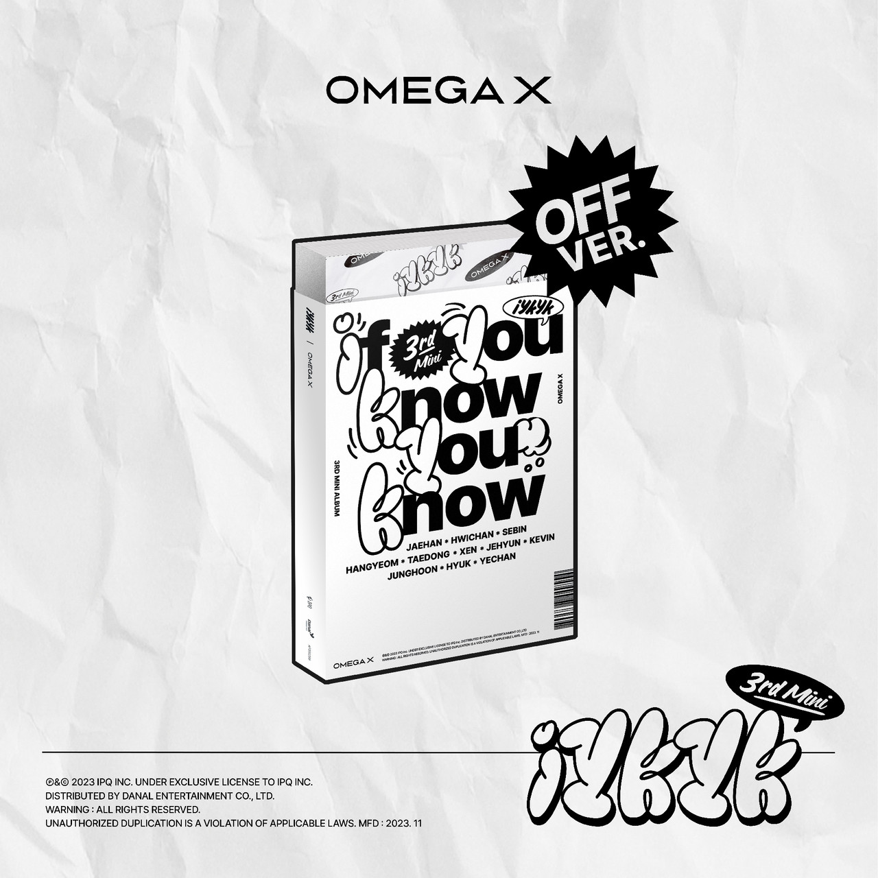 OMEGA X - 3rd Mini Album [IYKYK] (OFF Ver.) - interAsia