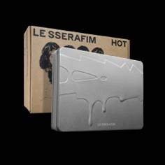 LE SSERAFIM - 5th Mini Album 'HOT' (TIN CASE ver.) + 1 Logo Sticker (SW)