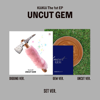 KiiiKiii - The 1st EP [UNCUT GEM] (DIGGING ver. + GEM / UNCUT ver.)  + 3 Random Photocards (STARSHIP SQUARE)