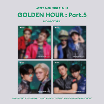 ATEEZ - 14th Mini [GOLDEN HOUR : Part.5] (DIGIPACK UNIT VER.) (4types Random Ver.) + Random Photocard (APPLE MUSIC)
