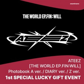 [LUCKY GIFT EVENT] ATEEZ - 2nd Full Album [THE WORLD EP.FIN : WILL] (Photobook Random Ver.) + Random Photocard (SW)