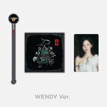 Red Velvet - [BLACK] Chill Kill - MUDDLER + TEA COASTER SET (WENDY)