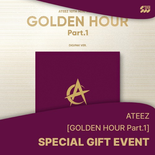 ATEEZ - 10th Mini Album [GOLDEN HOUR : Part.1] (Digipak VER.)(Random Ver.) + Random Photocard (SW)