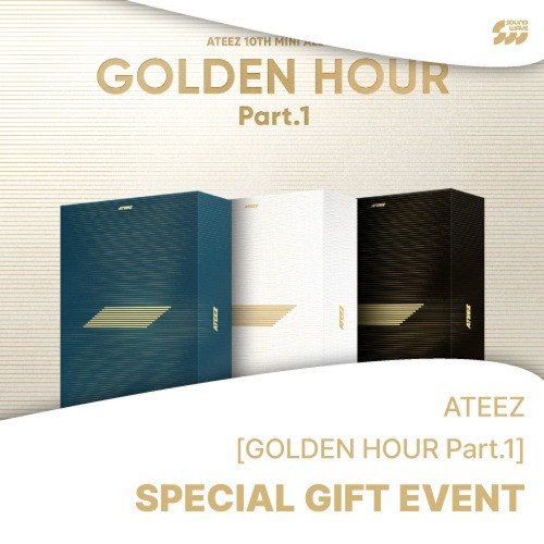 ATEEZ - 10th Mini Album [GOLDEN HOUR : Part.1] (Random Ver.) + Random Photocard (SW)