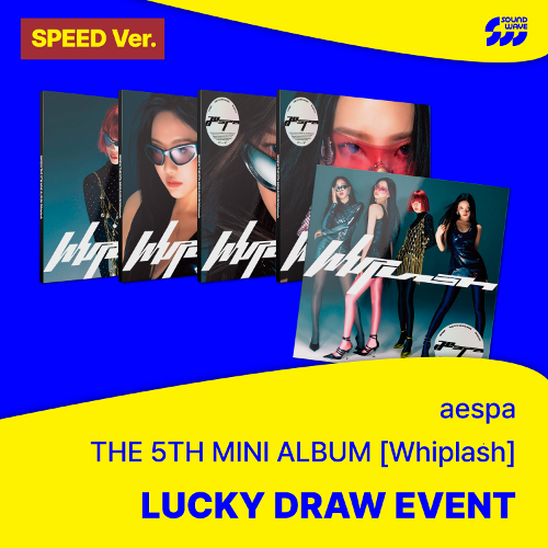 [LUCKY DRAW] aespa - 5th Mini Album [Whiplash] (SPEED Ver.) (5types Random ver.) + Random Photocard (SW)