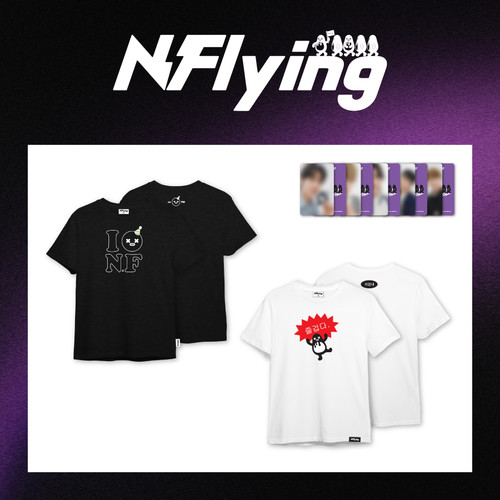 N.Flying - debut 10th Anniversary POP-UP OFFICIAL MD : GRAPHIC T-SHIRT (CHARCOAL ver.)