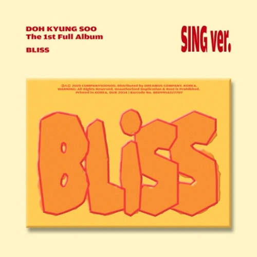 DOH KYUNG SOO - The 1st Full Album ‘BLISS’ (Sing Ver./Along Ver.)(2types Random Ver.) + Random Photocard (SW)