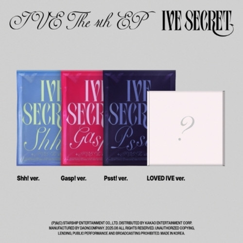 IVE - THE 4TH EP [IVE SECRET] (Shh! ver. / Gasp! ver. / Psst! ver./ LOVED IVE ver.) (4types Random Ver.) + Random Photocard (SW)