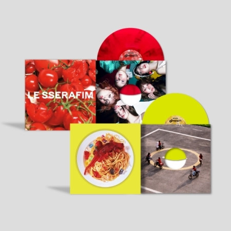 LE SSERAFIM - 1st Single Album 'SPAGHETTI' Vinyl (Tomato Red Ver./ Neon Yellow Ver.) (2types Random Ver.)