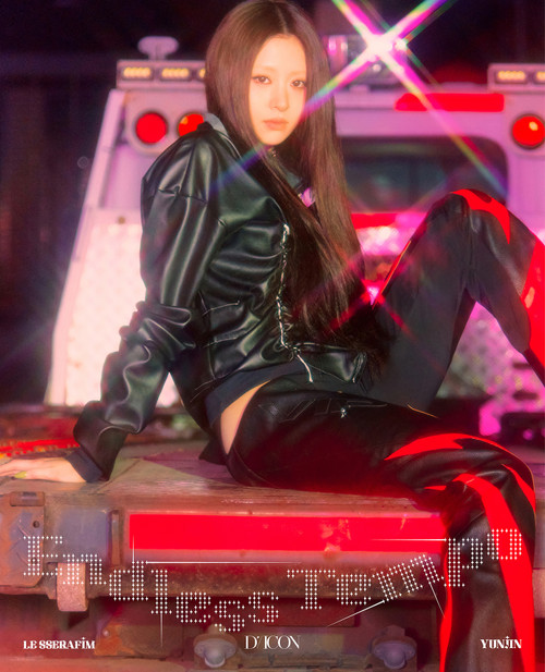 LE SSERAFIM - B-TYPE DICON VOLUME N°32 LE SSERAFIM ENDLESS TEMPO (HUH YUNJIN) + BINDER PAPER TYPE B ON-PACK