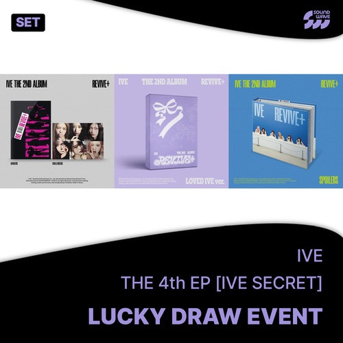 [LUCKY DRAW] IVE - THE 2ND ALBUM [REVIVE+] (4 SET) + 4 Random Photocards + Random Polaroid Photocard (SW)