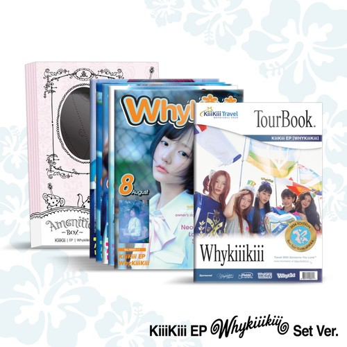 KiiiKiii - EP [WhyKiiiKiii] (GUIDE BOOK VER. / AMENITIES VER. / SUMMER ISSUE VER.) (VER SET) + 4 Random Photocards (Starship Square)