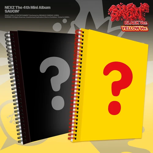 NEXZ - The 4th Mini Album SAUCIN' (BLACK ver. / YELLOW ver.) (2types Random Ver.) + Photocard (FANS SHOP)