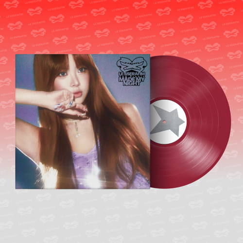LE SSERAFIM - 2nd Single Album 'Made My Night' Vinyl (WARM RED ver.)