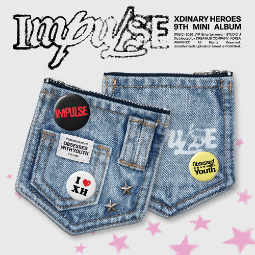 Xdinary Heroes - 9th Mini Album [IMPULSE] (DENIM POUCH Ver.) + Random Photocard (APPLE MUSIC)