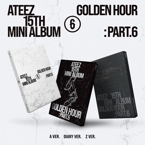 ATEEZ - 15TH MINI ALBUM [GOLDEN HOUR : Part.6] (A VER. / DIARY VER. / Z VER.) (3types Random Ver.)