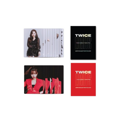 TWICE - LENTICULAR PHOTO CARD [TWICELIGHTS] (A:Black / B:Red version)