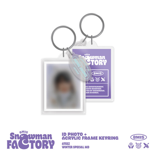 ATEEZ - [SNOWMAN FACTORY] Official MD ID PHOTO+ACRYLIC FRAME KEYRING (Hong joong ver.)
